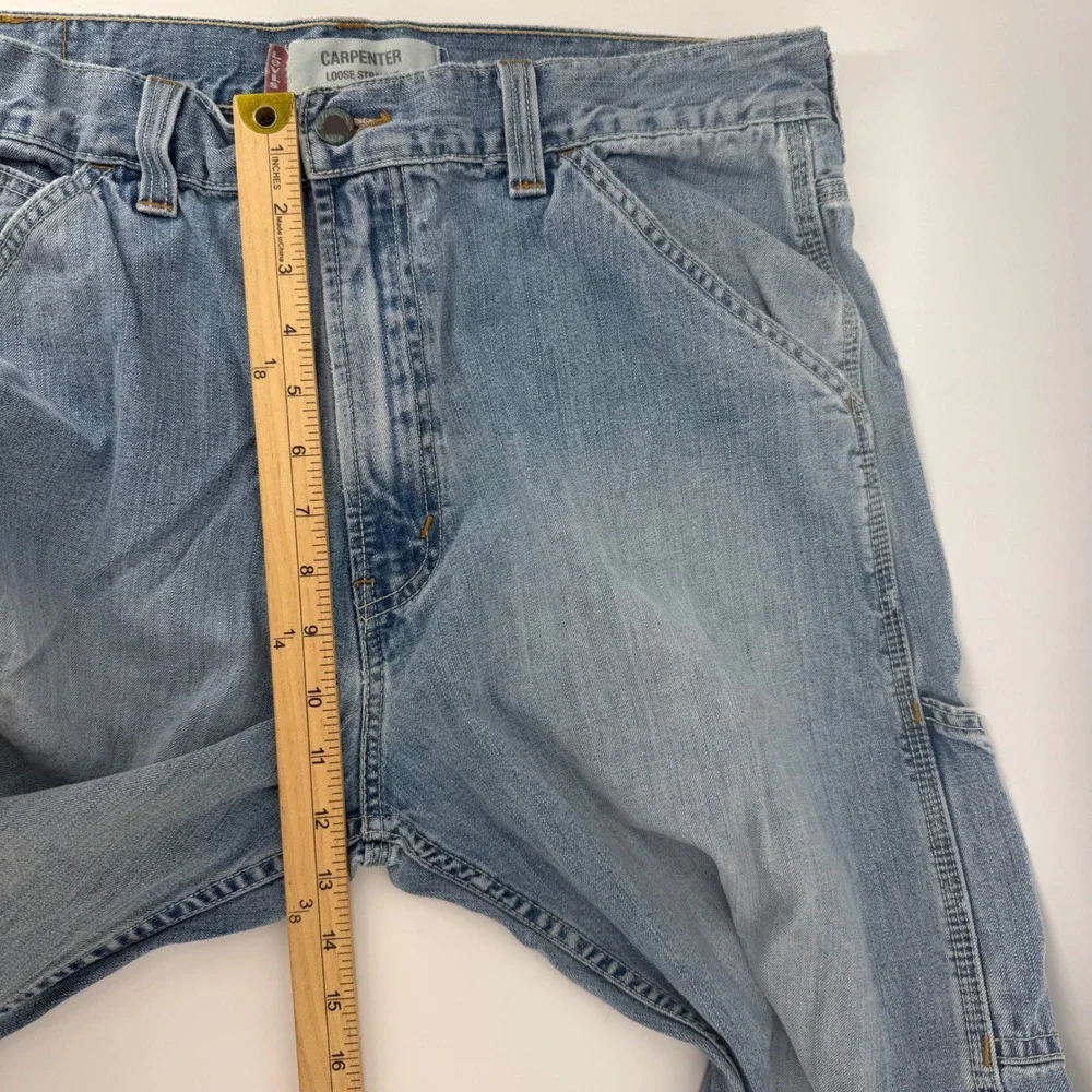 Vintage Y2K Levi's Carpenter Jeans Men 34x32 Loose Straight Baggy Light Wash